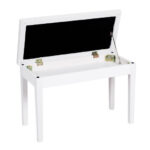 Solid Wood PU Leather Padded Piano Bench with Storage Compartment 26 Solid Wood PU Leather Padded Piano Bench with Storage Compartment