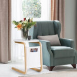 Bentwood Side Table with Storage Pocket and Smooth Tabletop 8 Bentwood Side Table with Storage Pocket and Smooth Tabletop