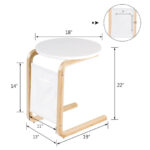 Bentwood Side Table with Storage Pocket and Smooth Tabletop 11 Bentwood Side Table with Storage Pocket and Smooth Tabletop