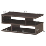 Modern 3-Tier Coffee Table with Storage Shelves for Living Room 12 Modern 3-Tier Coffee Table with Storage Shelves for Living Room