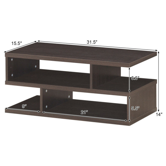 Modern 3-Tier Coffee Table with Storage Shelves for Living Room 5 Modern 3-Tier Coffee Table with Storage Shelves for Living Room - Image 5