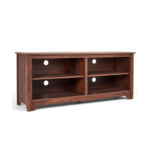 58 Inch Modern TV Stand with Adjustable Storage Shelves