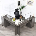 66 Inch L-Shaped Computer Desk with Drawers and Keyboard Tray 28 66 Inch L-Shaped Computer Desk with Drawers and Keyboard Tray