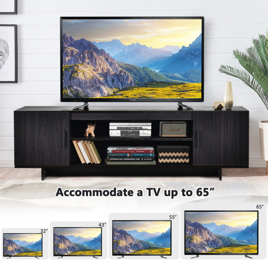 Modern Wood TV Stand with Storage for TVs Up to 65 Inch 5 Modern Wood TV Stand with Storage for TVs Up to 65 Inch - Image 5