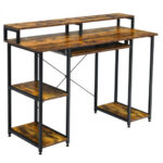 47 Inch Computer Desk with Storage Shelves and Keyboard Tray 10 47 Inch Computer Desk with Storage Shelves and Keyboard Tray