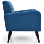 Modern Upholstered Accent Chair with Rubberwood Legs and Tufted Back 11 Modern Upholstered Accent Chair with Rubberwood Legs and Tufted Back
