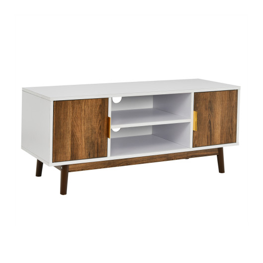 Rustic TV Stand with Cabinets and Shelves for 50-Inch TVs 3 Rustic TV Stand with Cabinets and Shelves for 50-Inch TVs - Image 3