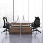Adjustable Mesh Office Chair with Headrest, Armrests, and Clothes Hanger