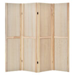 Foldable 5 ft Pegboard Room Divider Privacy Screen (4 Panels)