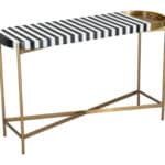 Art Deco Console Table with Multicolor Top for Living Room