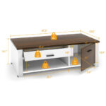 Modern Coffee Table with Storage Drawers and Compartments for Living Room 12 Modern Coffee Table with Storage Drawers and Compartments for Living Room