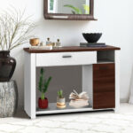 48 Inch Console Table with Drawer Cabinet and Adjustable Shelf