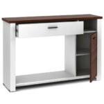 48 Inch Console Table with Drawer Cabinet and Adjustable Shelf