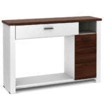 48 Inch Console Table with Drawer Cabinet and Adjustable Shelf