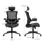 Ergonomic Office Chair with Lumbar Support and Flip-Up Arms
