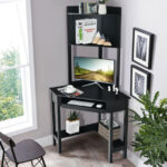 Corner Desk with Hutch, Shelves, and Space-Saving Design 15 Corner Desk with Hutch, Shelves, and Space-Saving Design