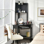 Corner Desk with Hutch, Shelves, and Space-Saving Design 16 Corner Desk with Hutch, Shelves, and Space-Saving Design