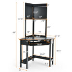 Corner Desk with Hutch, Shelves, and Space-Saving Design 19 Corner Desk with Hutch, Shelves, and Space-Saving Design