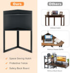 Corner Desk with Hutch, Shelves, and Space-Saving Design 21 Corner Desk with Hutch, Shelves, and Space-Saving Design