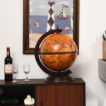 19 Inch Tabletop Globe Wine Cabinet with Vintage Map Design 13 19 Inch Tabletop Globe Wine Cabinet with Vintage Map Design