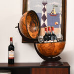 19 Inch Tabletop Globe Wine Cabinet with Vintage Map Design 8 19 Inch Tabletop Globe Wine Cabinet with Vintage Map Design