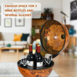 19 Inch Tabletop Globe Wine Cabinet with Vintage Map Design 9 19 Inch Tabletop Globe Wine Cabinet with Vintage Map Design
