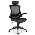 Ergonomic Office Chair with Lumbar Support and Flip-Up Arms