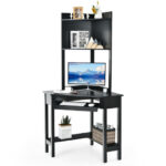 Corner Desk with Hutch, Shelves, and Space-Saving Design 18 Corner Desk with Hutch, Shelves, and Space-Saving Design