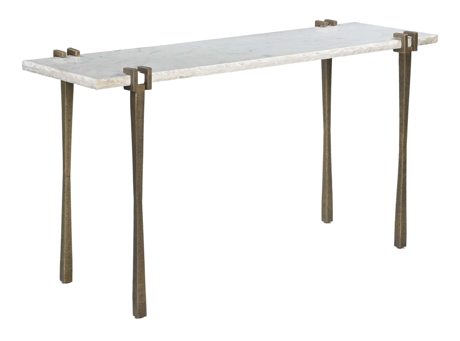 White Marble and Iron Console Table for Modern Living Spaces 1 White Marble and Iron Console Table for Modern Living Spaces