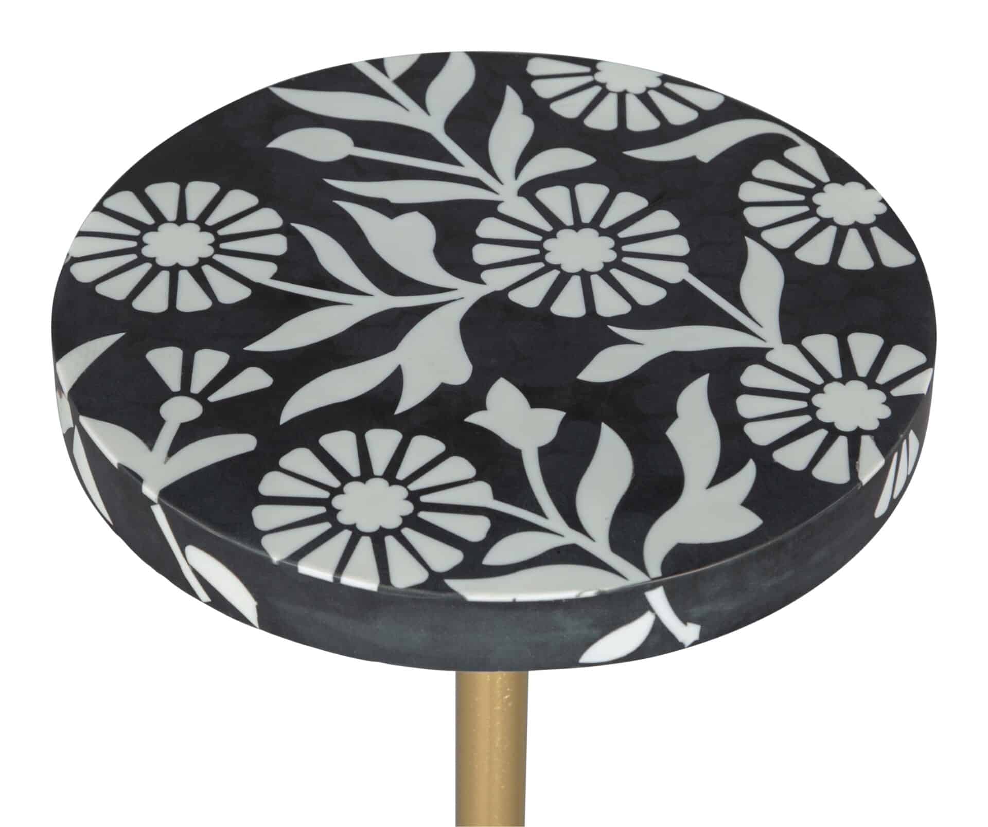 Modern Glam Side Table with Resin Top and Marble Base 5 Modern Glam Side Table with Resin Top and Marble Base - Image 5