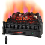 3D Flame Infrared Quartz Electric Fireplace with Adjustable Colors