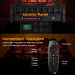 3D Flame Infrared Quartz Electric Fireplace with Adjustable Colors