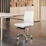 Ergonomic Armless Office Chair with Adjustable Height and Faux Leather 10 Ergonomic Armless Office Chair with Adjustable Height and Faux Leather