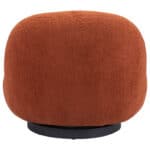 Burnt Orange Shearling Accent Chair with Modern Powder-Coated Legs 17 Burnt Orange Shearling Accent Chair with Modern Powder-Coated Legs