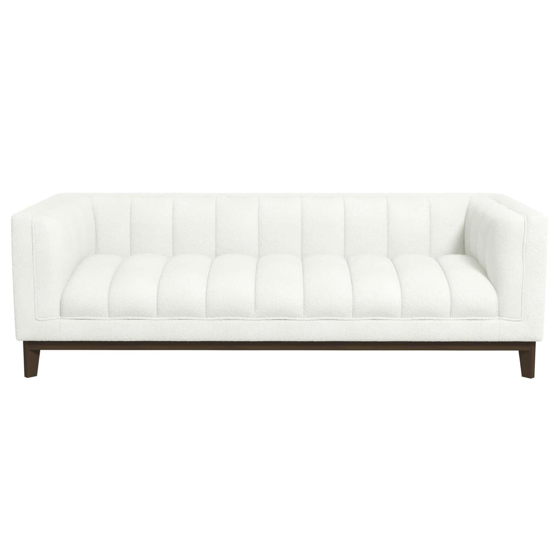 White Boucle Mid Century Modern Sofa for Living Rooms 14 White Boucle Mid Century Modern Sofa for Living Rooms