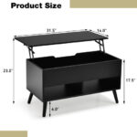 Lift Top Coffee Table with Hidden Compartment and Storage Shelves 19 Lift Top Coffee Table with Hidden Compartment and Storage Shelves