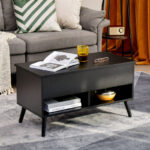 Lift Top Coffee Table with Hidden Compartment and Storage Shelves 15 Lift Top Coffee Table with Hidden Compartment and Storage Shelves
