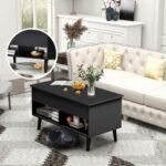 Lift Top Coffee Table with Hidden Compartment and Storage Shelves 21 Lift Top Coffee Table with Hidden Compartment and Storage Shelves