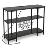 Industrial Wine Rack Cabinet with Shelves and Built-in Charging Station 17 Industrial Wine Rack Cabinet with Shelves and Built-in Charging Station