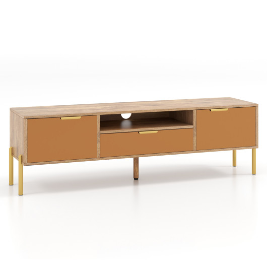 Modern Mirrored TV Stand with Storage for TVs up to 65 Inch 3 Modern Mirrored TV Stand with Storage for TVs up to 65 Inch - Image 3