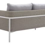 Gray Outdoor Loveseat with Weather Resistant Frame and Cushions