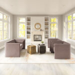 Taupe Velvet Armchair with Modern Design and Armrest Support 15 Taupe Velvet Armchair with Modern Design and Armrest Support