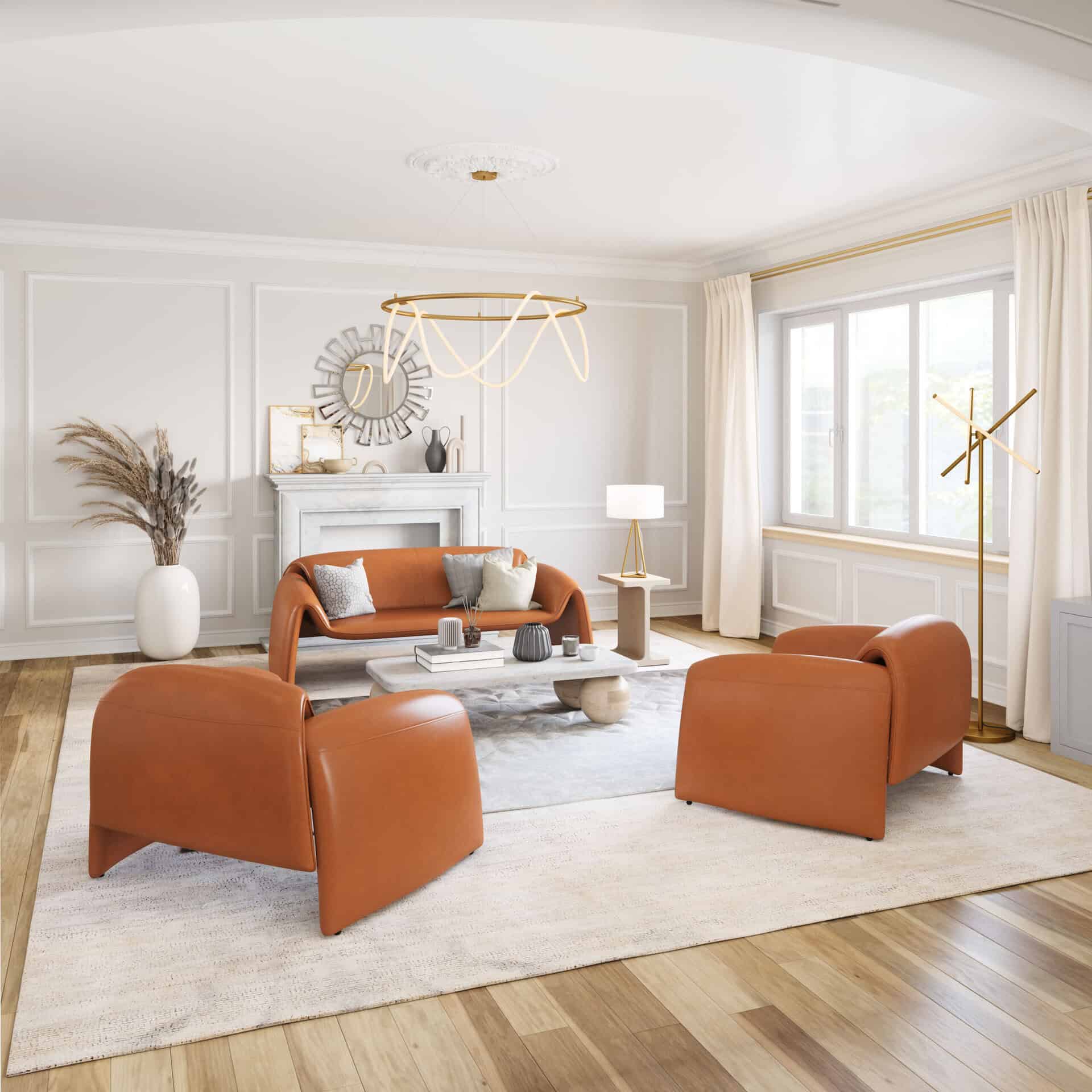 Modern Faux Leather Sofa with Steel Frame and Armrest Support 11 Modern Faux Leather Sofa with Steel Frame and Armrest Support