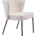 Cream Shearling Style Mid-Century Modern Stackable Dining Chair (Set of 2) 13 Cream Shearling Style Mid-Century Modern Stackable Dining Chair (Set of 2)
