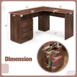 Corner-Fit L-Shaped Desk with Drawers and Cable Management 19 Corner-Fit L-Shaped Desk with Drawers and Cable Management
