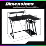 L Shaped Gaming Desk with Storage, Outlets, and USB Ports