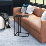 Minimalist Black Steel Frame Side Table with Rectangular Top 9 Minimalist Black Steel Frame Side Table with Rectangular Top