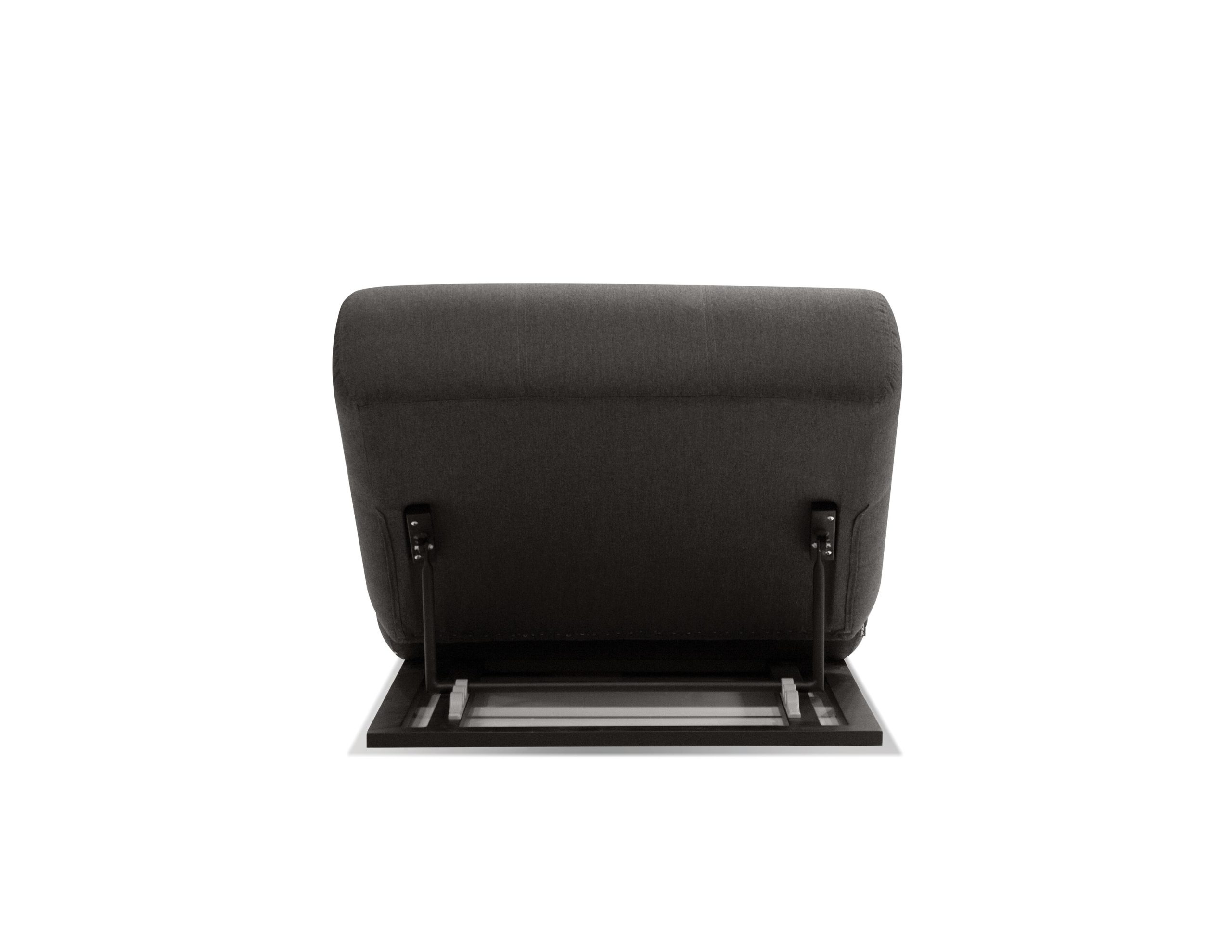 bondi charcoal sunbrella fabric black aluminum outdoor lounger chair