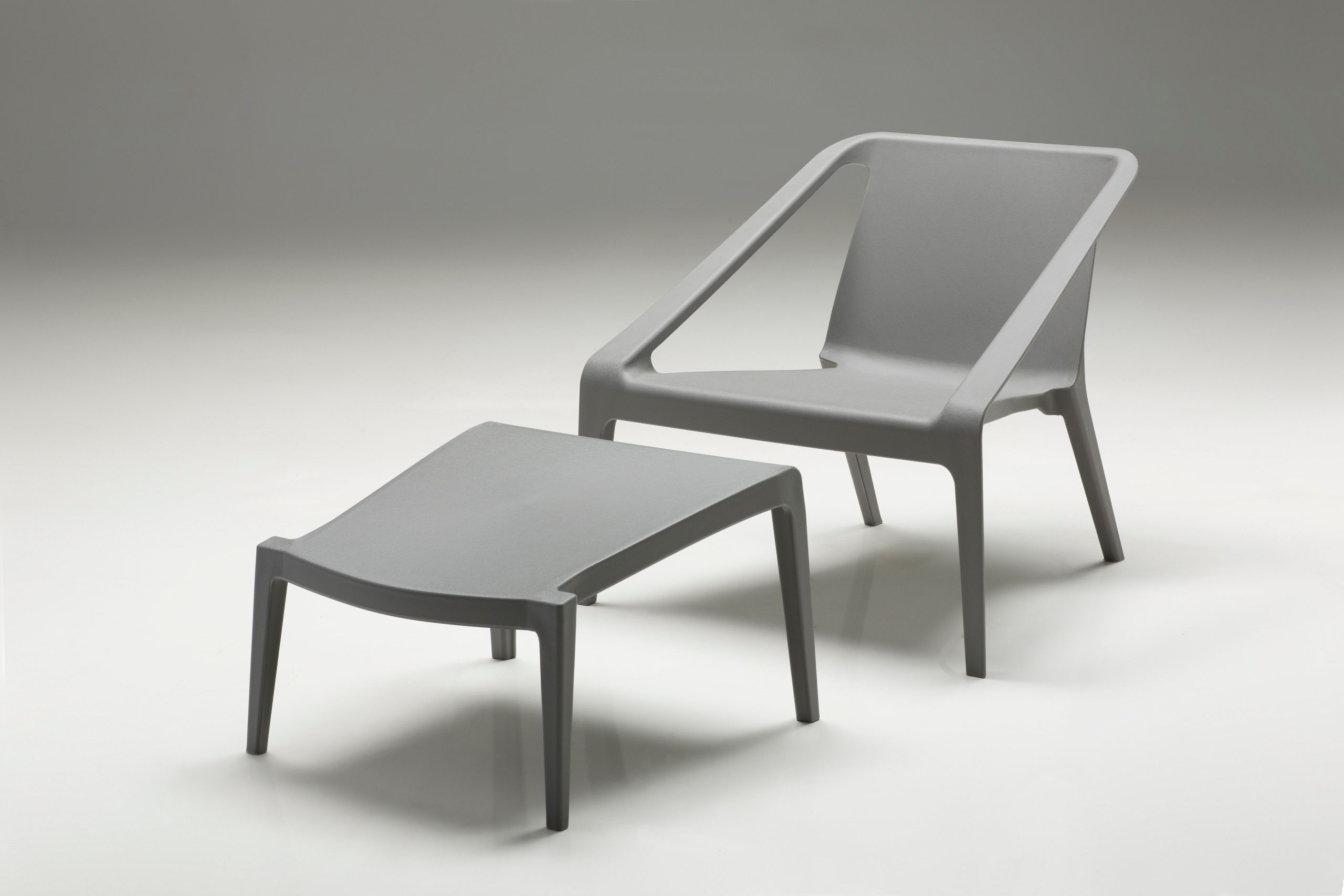 yumi grey polypropylene uv resistant indoor outdoor chair