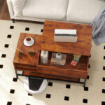 Rustic Brown Lift Top Coffee Table with Hidden Storage and Shelf 9 Rustic Brown Lift Top Coffee Table with Hidden Storage and Shelf